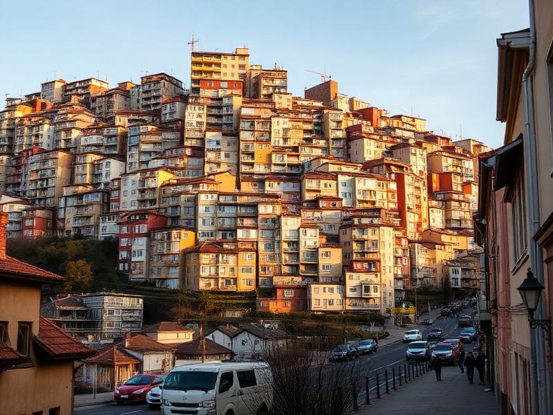 Viviendas en el barrio de Santutxu, Bilbao